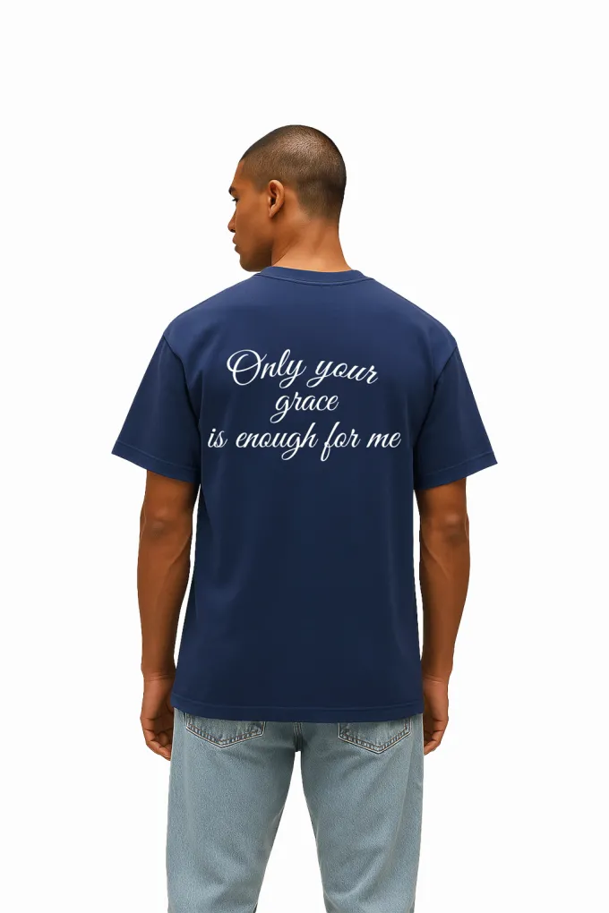 Camiseta Oversized Fit Only Your Grace Azul