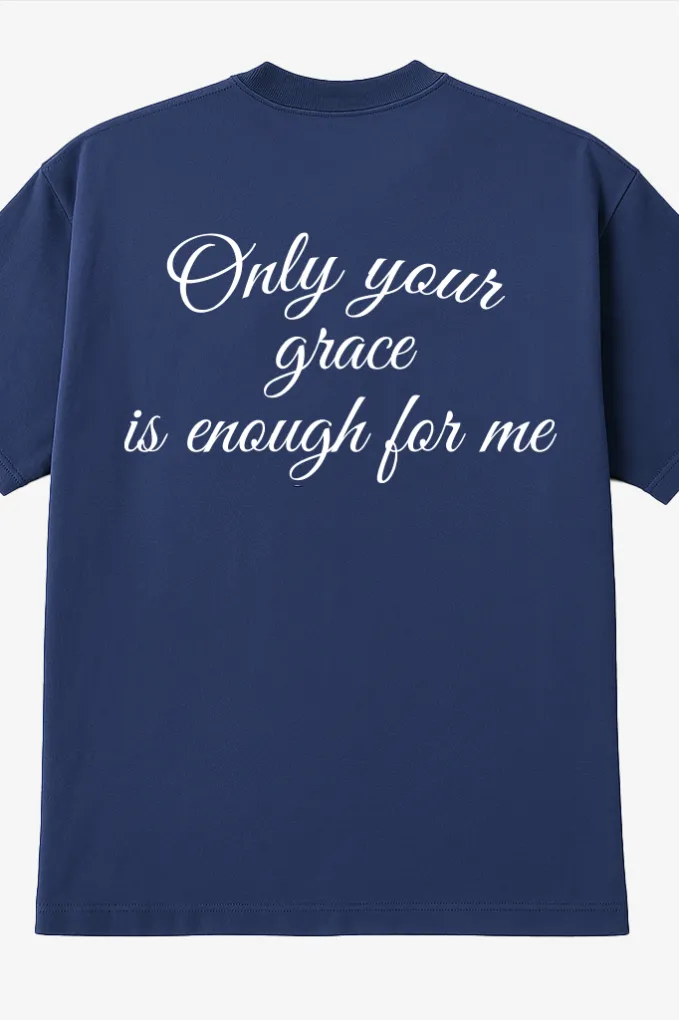 Camiseta Oversized Fit Only Your Grace Azul