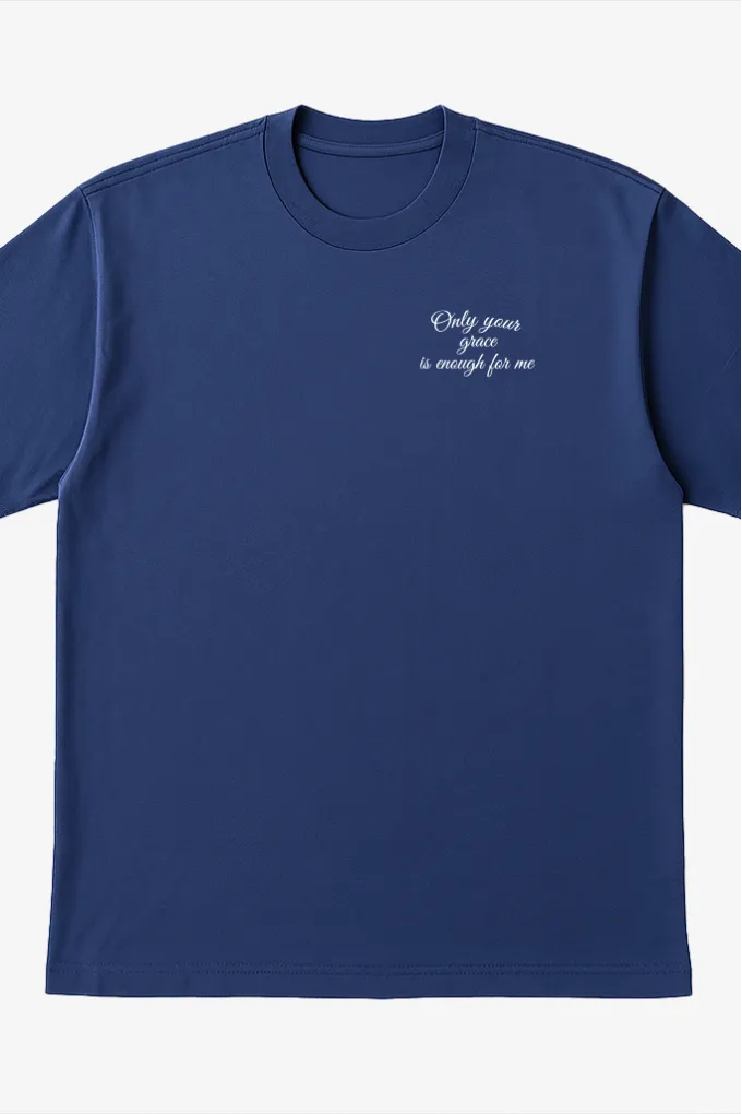 Camiseta Oversized Fit Only Your Grace Azul