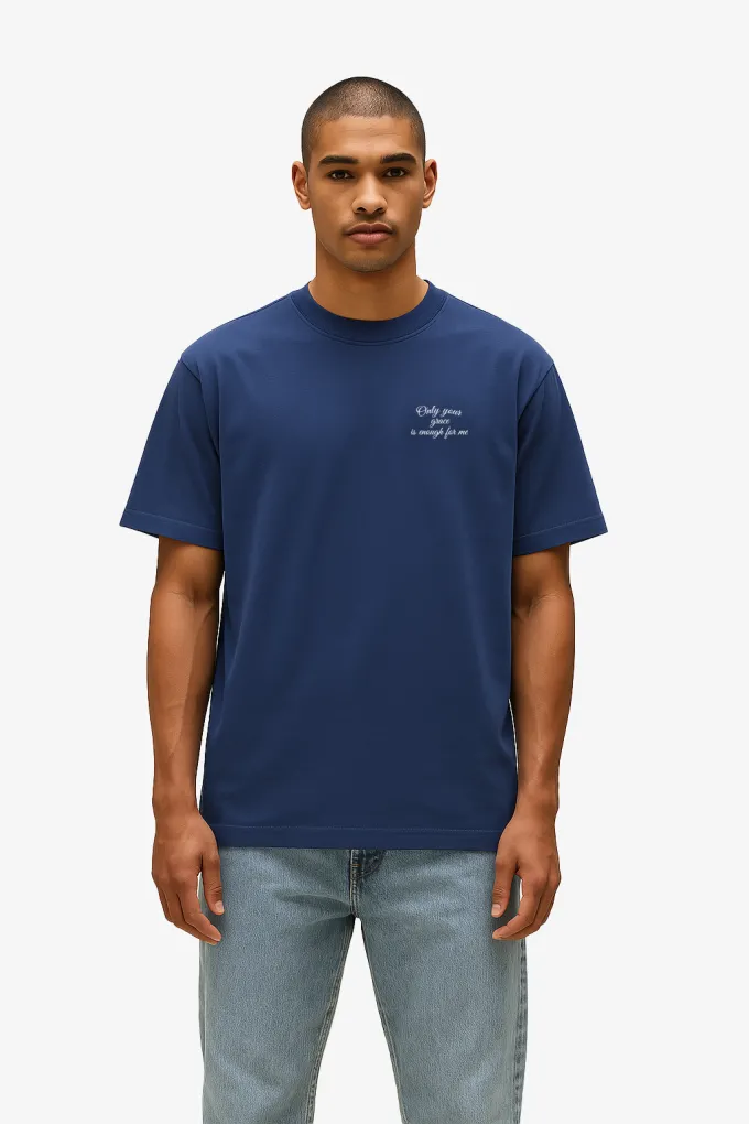 Camiseta Oversized Fit Only Your Grace Azul