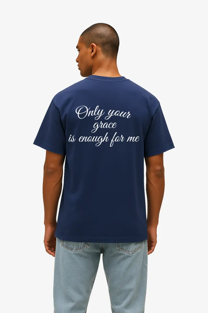 Camiseta Oversized Fit Only Your Grace Azul
